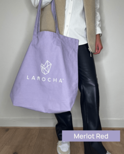 La Rocha katoenen tas, ruime shopper Lila