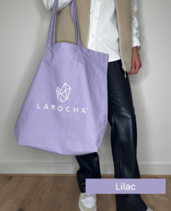 La Rocha katoenen tas, ruime shopper Lila