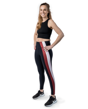 La Rocha Shaping Sportswear Black Raspberry long tight with high waist